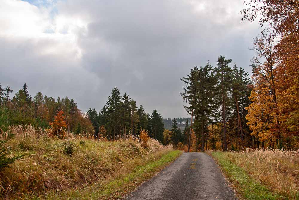  Temná obloha nad barevnou krajinou